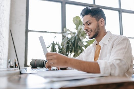 image of a freelancer working on a laptop