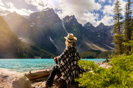 A person meditating in nature