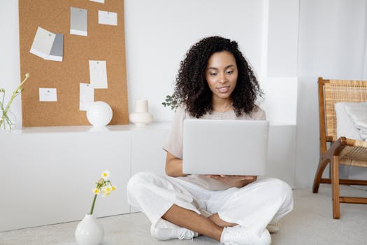 freelancer working on a laptop