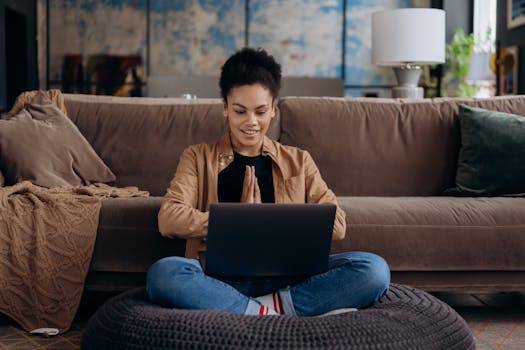 freelancer working on laptop